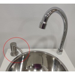Dispensador de gel integrado en encimera. Capacidad: 1/2 litro