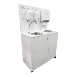 Portable and autonomous hand washing and disinfection center