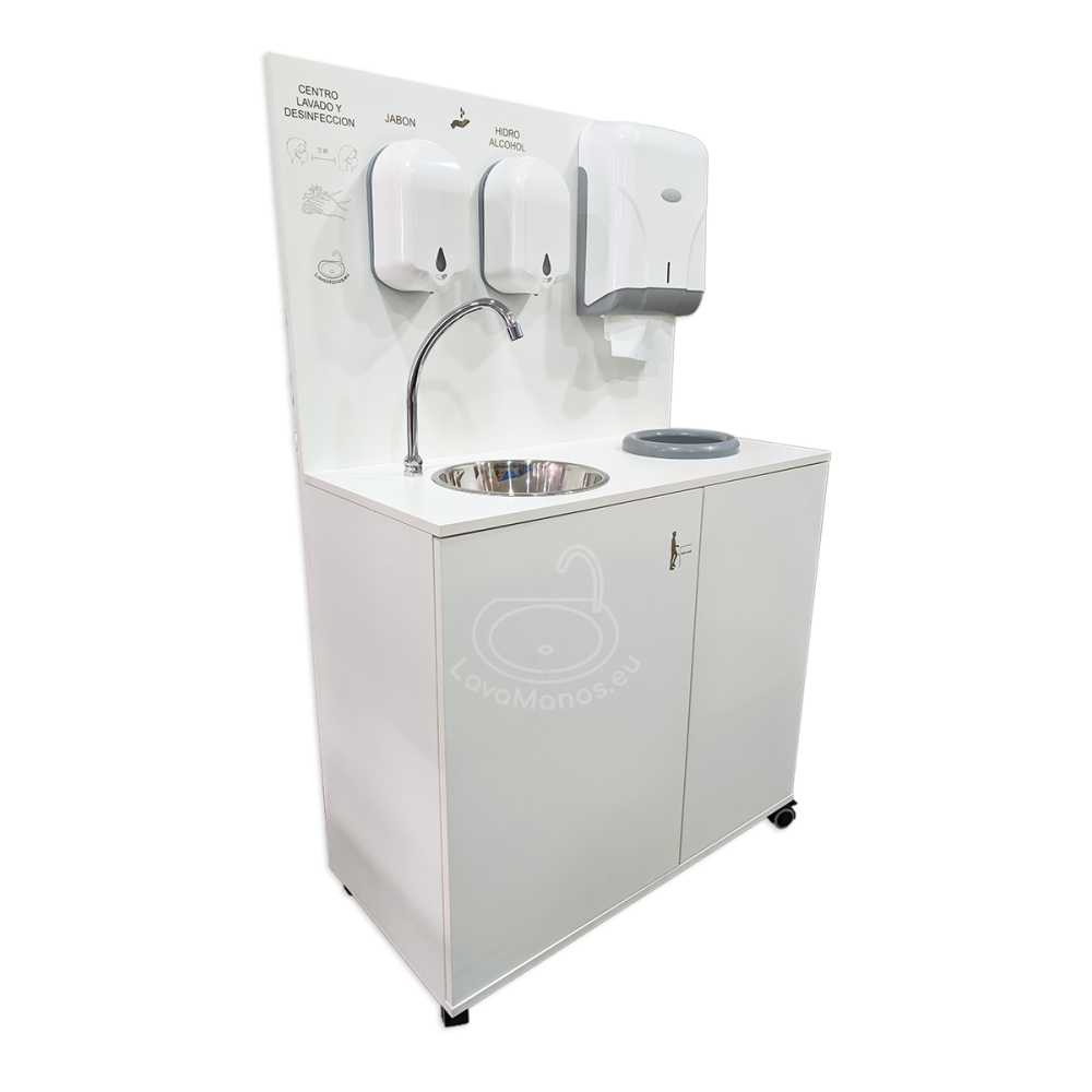 Portable and autonomous hand washing and disinfection center