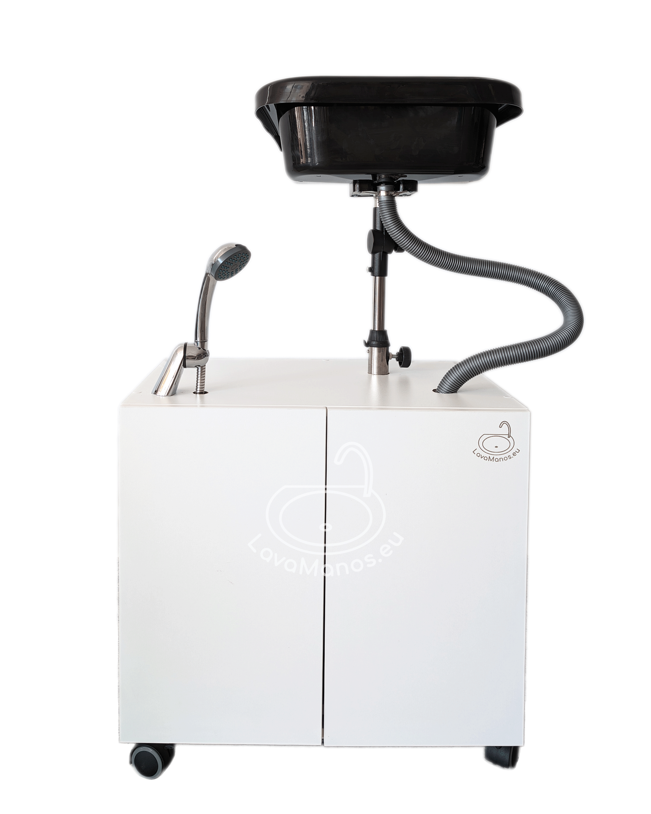 Portable Self-contained Hair Washing Unit with Hot Water. 12 V Electric Pump