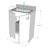 Portable self-contained sink CLINIC MAXI. Electric