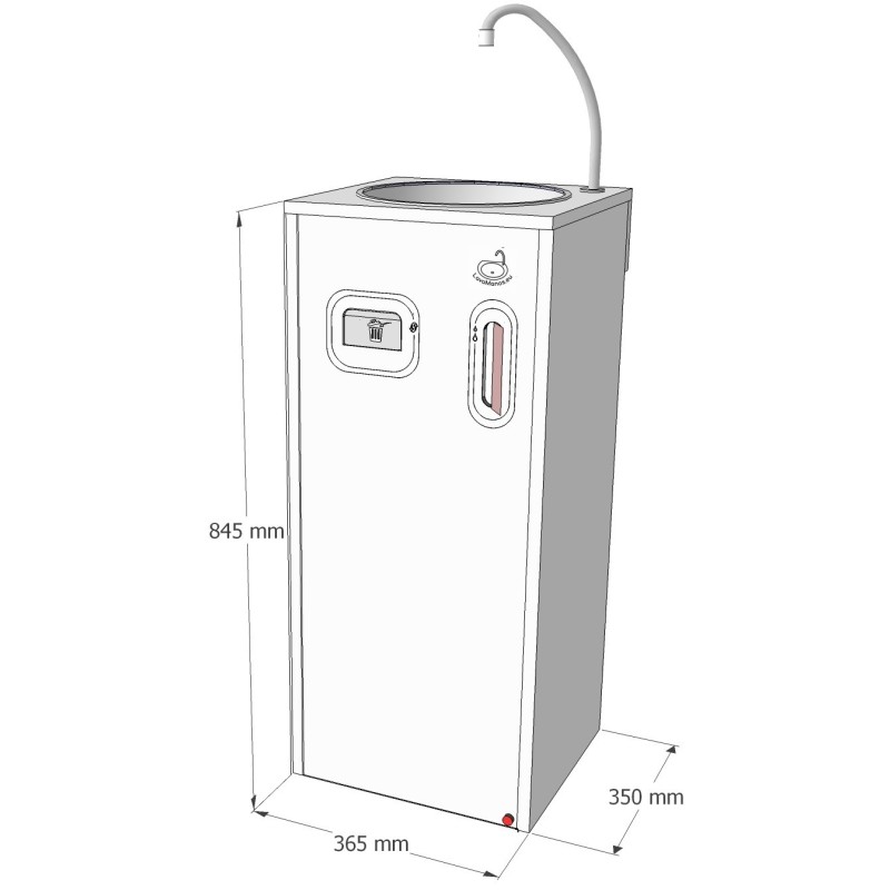 Lavabo Portable Express Water Basic - Autonome, Réservoir 2x15L, Commande Pied - Pour Professionnels