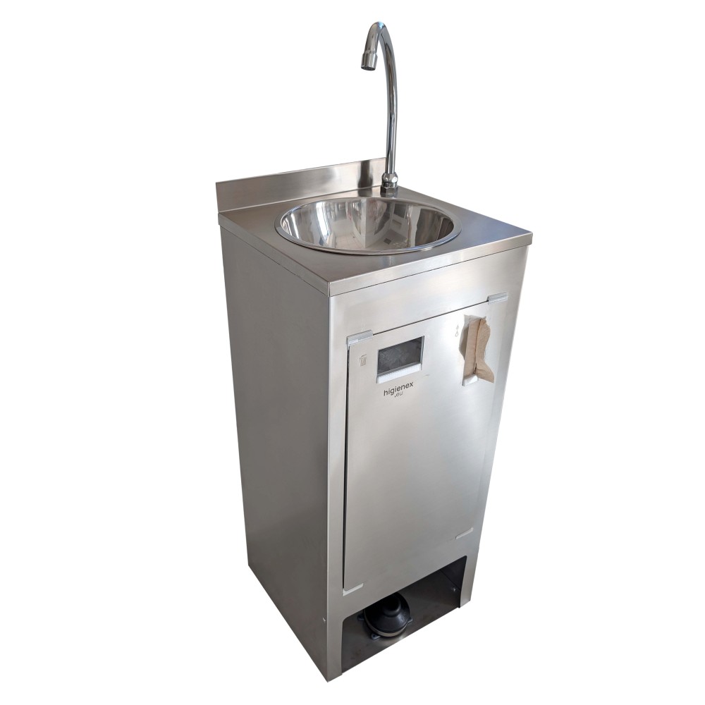 Lavabo autonome en acier inoxydable Higienex Plus. Pompe hydraulique