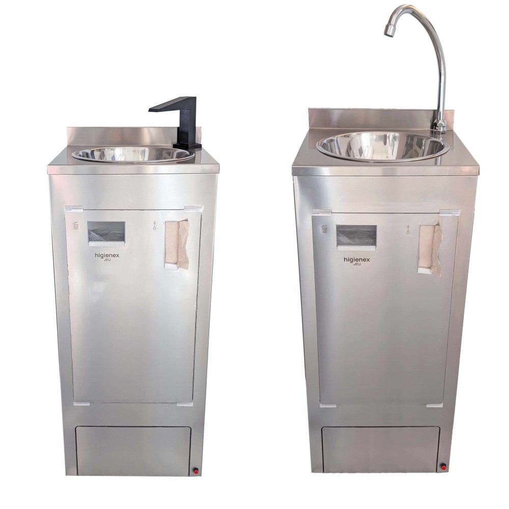 Lavabo autonome en acier inoxydable Higienex Plus. Pompe électrique