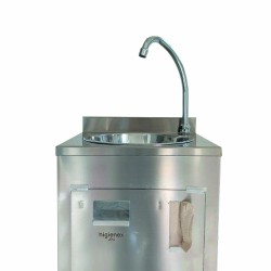 Lavabo autonome en acier inoxydable Higienex Plus. Pompe électrique