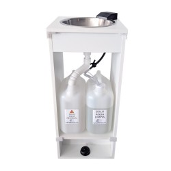 Lave-mains Autonome Portable Higienex. Robinet "Clic Cascade Noir". Électrique