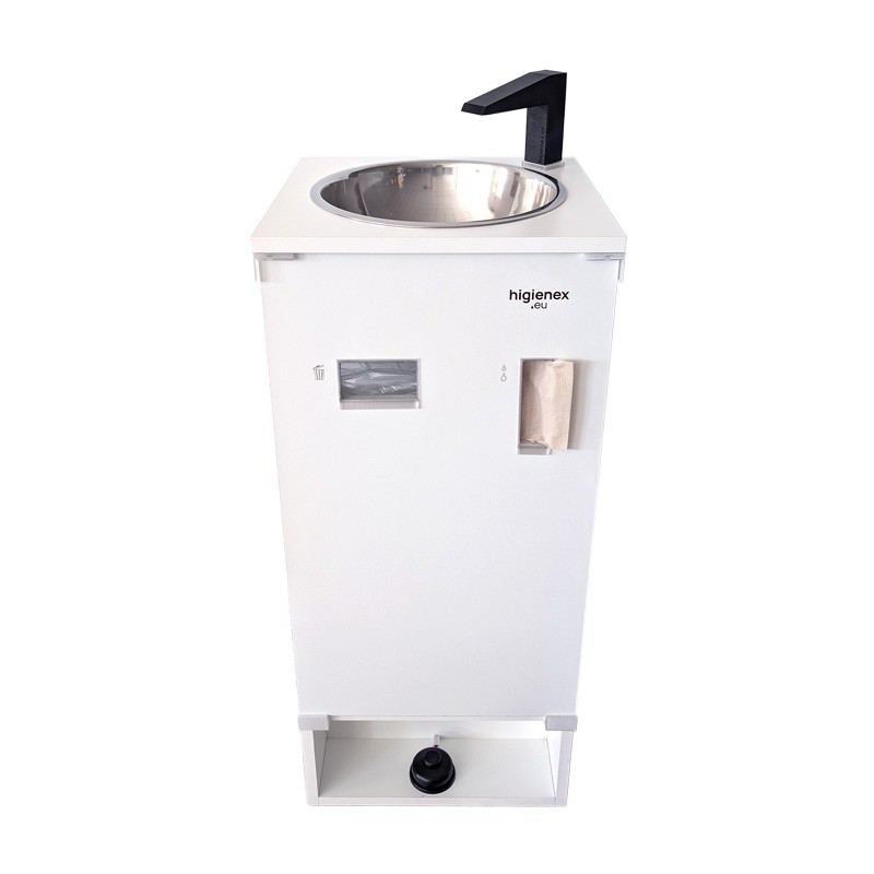 Higienex Self-contained Portable Sink – White Melamine. Electric Pump.