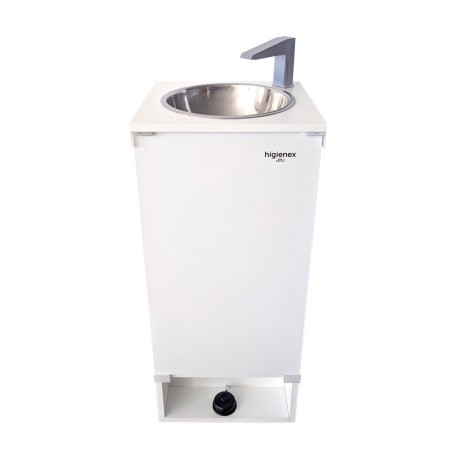 Lave-mains Autonome Higienex – Mélamine Blanche. Pompe Électrique
