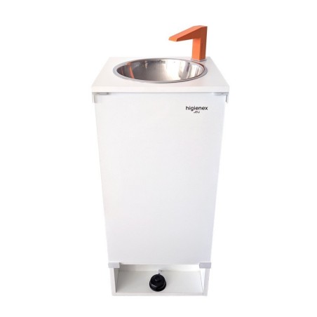 Lave-mains Autonome Higienex – Mélamine Blanche. Pompe Électrique