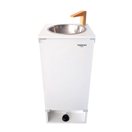 Higienex Self-contained Portable Sink – White Melamine. Electric Pump.