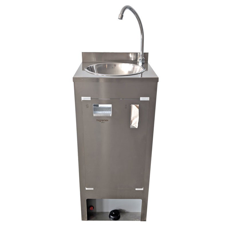 Lavabo autonome en acier inoxydable Higienex Plus. Pompe électrique