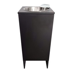 Portable Self-contained Sink Mini Clinic BLACK. Extra-low waterfall faucet Black. Electric