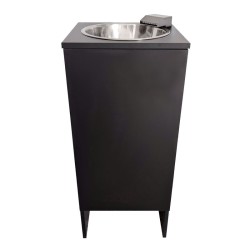 Évier portatif autonome Mini Clinic NOIR. Robinet cascade extra bas Noir. Électrique