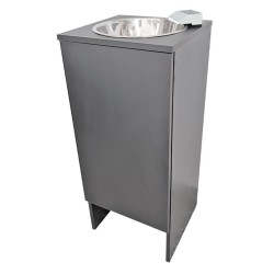 Évier portatif autonome Mini Clinic NOIR. Robinet cascade extra bas Noir. Électrique