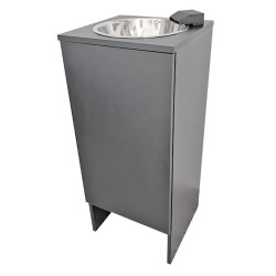 Évier portatif autonome Mini Clinic NOIR. Robinet cascade extra bas Noir. Électrique