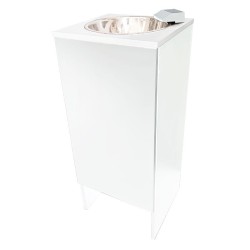 Évier portatif autonome Mini Clinic NOIR. Robinet cascade extra bas Noir. Électrique