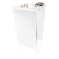 Évier portatif autonome Mini Clinic NOIR. Robinet cascade extra bas Noir. Électrique