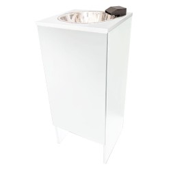 Évier portatif autonome Mini Clinic NOIR. Robinet cascade extra bas Noir. Électrique