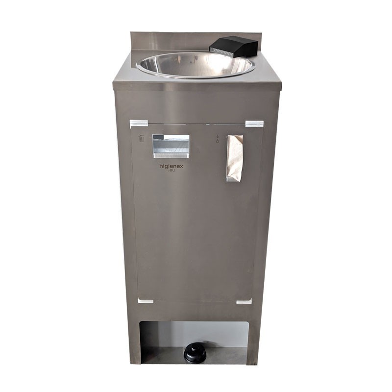 Lavabo autonome en acier inoxydable Higienex Plus. Pompe électrique