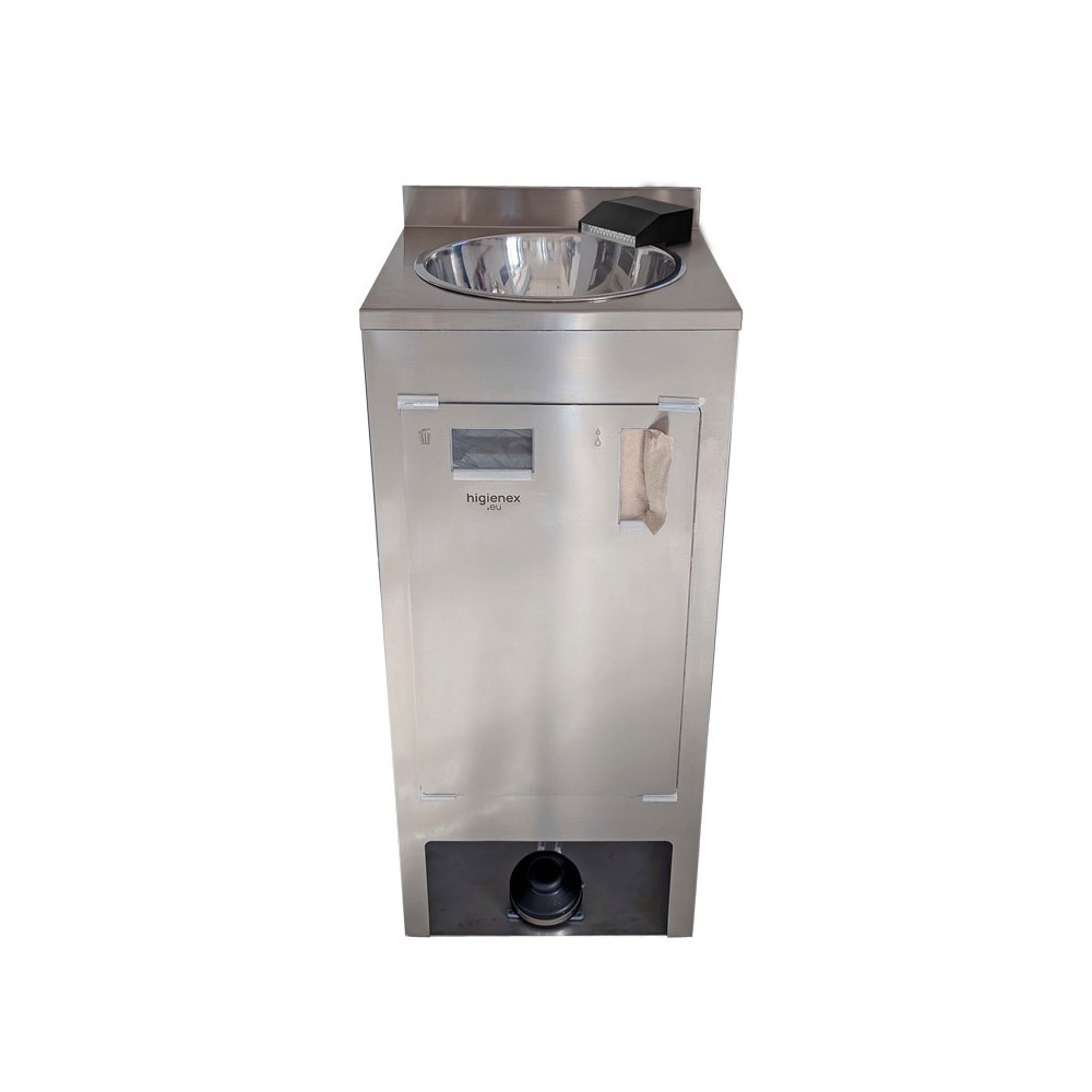 Lavabo autonome en acier inoxydable Higienex Plus. Pompe hydraulique. Robinet Cascade Ultra Bas