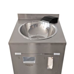 Lavabo autonome en acier inoxydable Higienex Plus. Pompe hydraulique