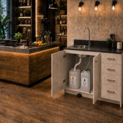 Self-contained Sink Kit for Countertop Installation | Electric Pump | Lavamanos.eu