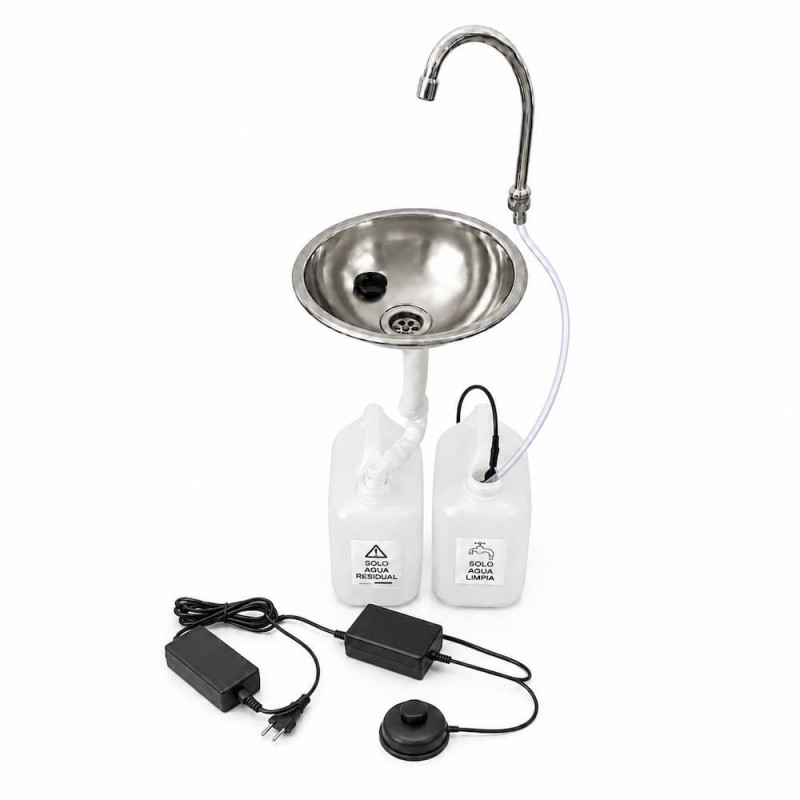 Kit Lava-mãos Autónomo para Encastrar | Bomba Elétrica | Lavamanos.eu