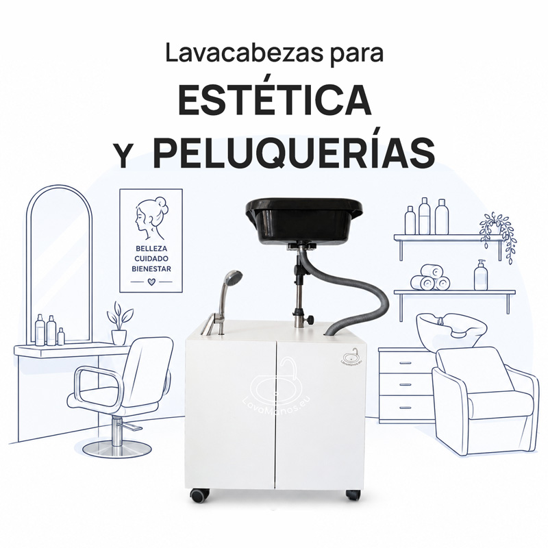 Lavamanos y lavacabezas autónomos para centros de estética y peluquerías