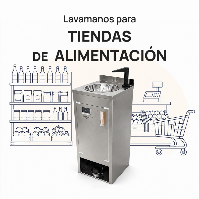 Lavamanos autónomos para tiendas de alimentación